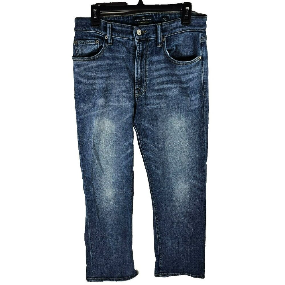 Lucky Brand 181 Relaxed Straight Stretch Jeans Men's Size 30x28 Medium Blue Wash - Picture 1 of 9